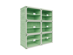 Meuble à chaussures 24 paire(s)  <strong>BURSDANY</strong>  <strong></strong> coloris vert