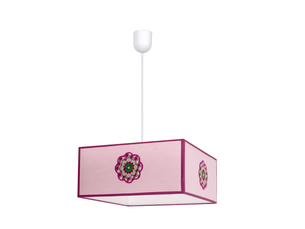 Suspension enfant fabrilamp pétalo rose 1xe27 hauteur réglable 30-75 cm 35 x 35 cm