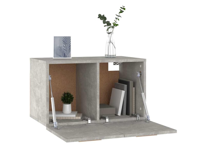 Armoire murale salon gris béton 60x36,5x35cm bois d'ingénierie shl2303  - Conforama D