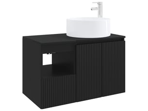 Ensemble de mobilier de salle de bain 2 pc noir cf64180