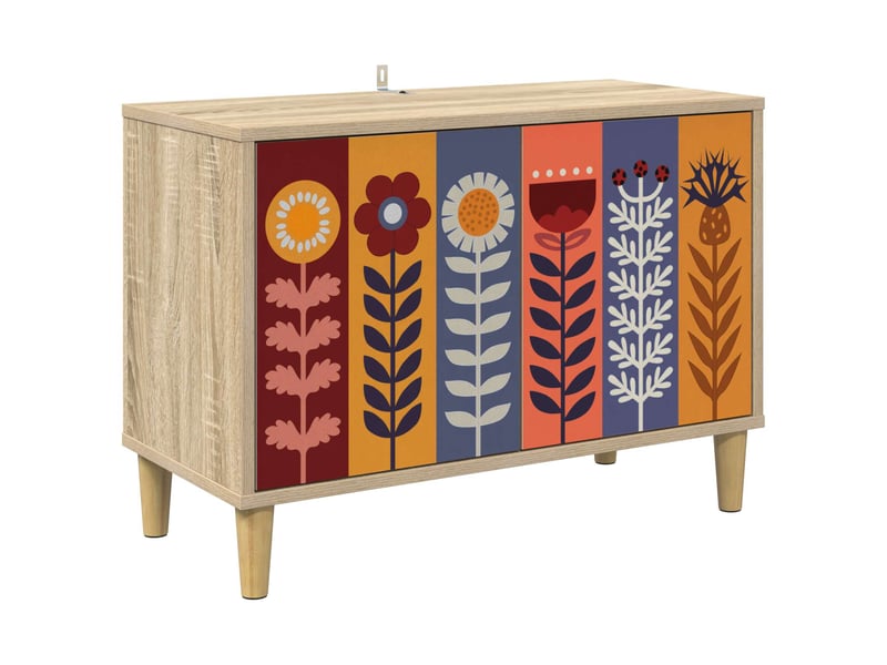 Meuble tv - banc tv - meuble de rangement essen 69 x 33 x 50 cm sonoma bois d'ingénierie - Conforama A