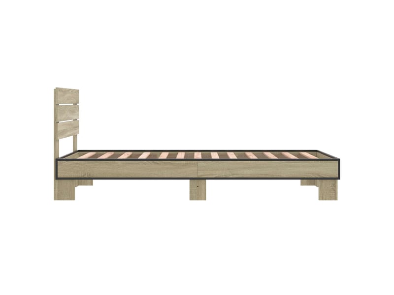  Lit simple- lit adulte -  cadre de lit avec tête de lit chêne sonoma 80 x 200 cm  - Conforama D