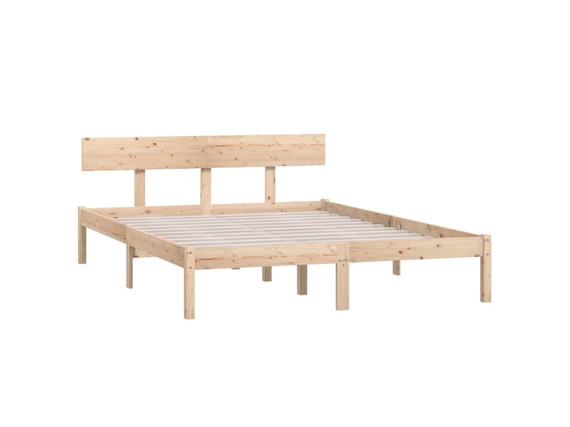  Lit double- lit adulte -  cadre de lit sans matelas bois de pin massif  - Conforama B