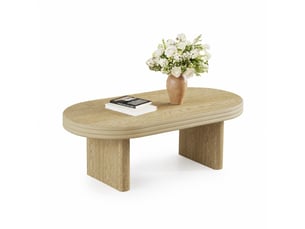 Table basse ovale coloris naturel <strong>HAUSS SPOLE</strong> <strong></strong> - 60 cmx120 cm