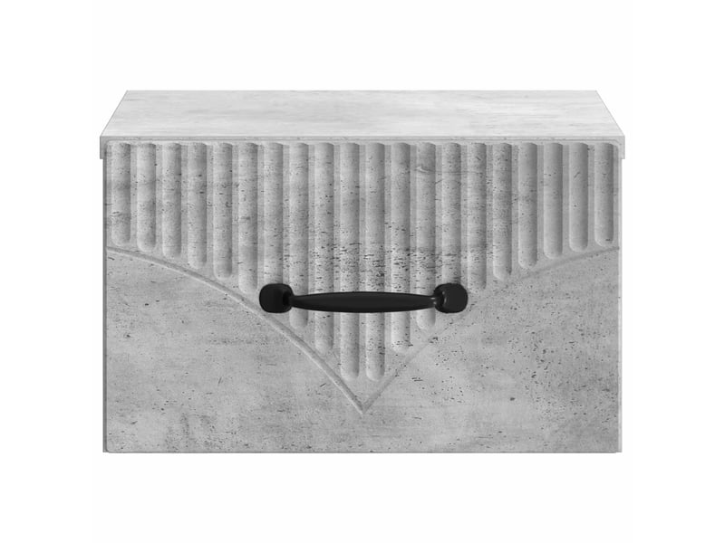  Table de chevet - cabinet de chevet - table de nuit mural gris béton 34,5 x 33 x 20 cm  - Conforama D