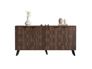 Buffet 4 porte(s) ULQENI - 160.5 cm coloris bois foncé