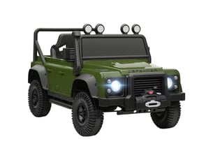 Voiture électrique pour enfants, fonctionne sur batterie 12 v, télécommande, fonction musicale, klaxon, lumières led, verte