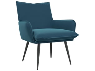 Fauteuil fixe VIDAXL Tissu bleu