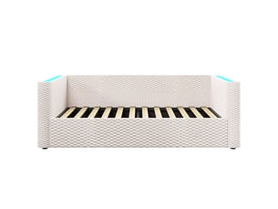Lit banquette 90x200 cm MAISONORA   coloris beige