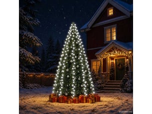 Guirlande lumineuse d'arbre de noël 300 led blanc froid 300 cm