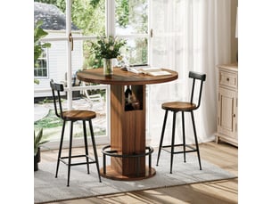 Ensemble table rond(e) 2 chaise(s)