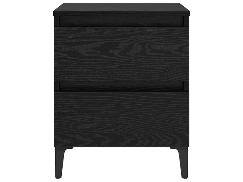  Table de chevet - cabinet de chevet - table de nuit 2 pc chêne noir 40 x 35 x 50 cm  - Conforama E