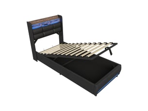 Lit coffre 90x200 cm    coloris noir