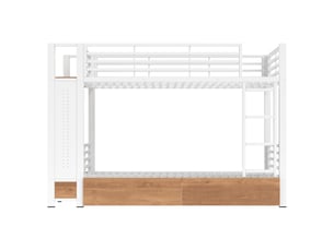 Lit superposé 90x200 cm <strong>COVREO </strong> <strong></strong> coloris blanc