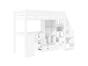 Lit coffre 90x200 cm coloris blanc