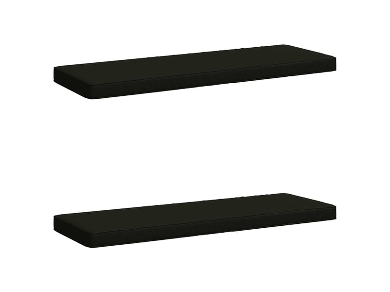 Lot de 2 coussins de banc, coussins d'assise vught 100 % polyester noir cf58029 - Conforama A