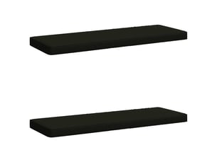 Lot de 2 coussins de banc, coussins d'assise vught 100 % polyester noir cf58029