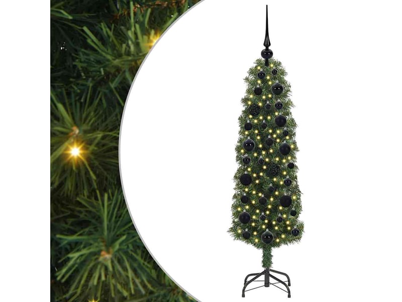 Sapin de noël artificiel, arbre de noël vert 120 cm pvc et acier et plastique shl2733 - Conforama A