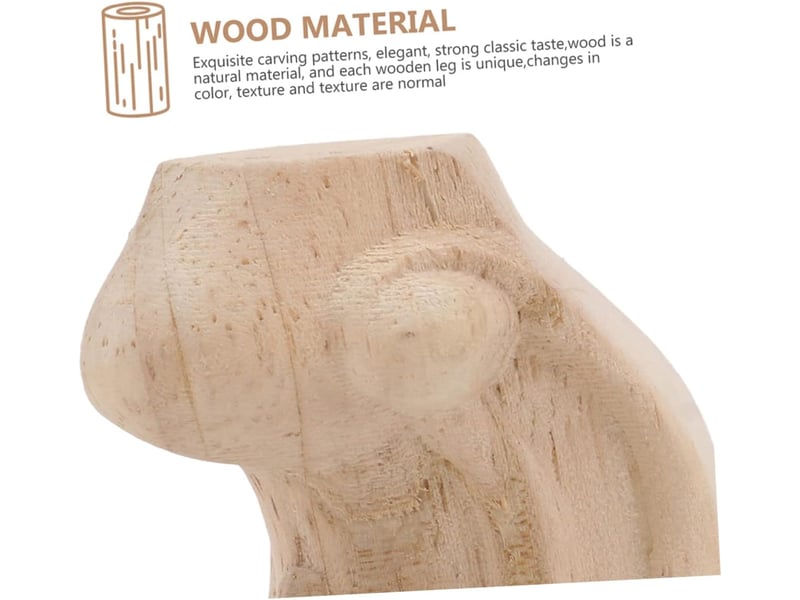  4pièces meuble rétro bois de jambes de table canapé pour élévation et rangement sous mobilier  - Conforama D