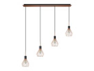 Fabrilamp san petersburgo, suspension, moderne, 4 x e14, noircuivré, 50-150 x 83 x 13 cm