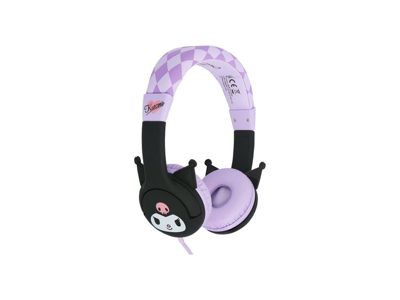  Casque audio enfant filaire kuromi 3,5 mm limite 85 db bandeau ajustable noir violet clair 3-7 ans OTL5055371631907 - Conforama A