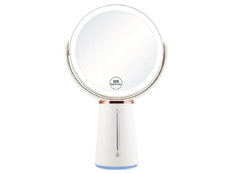  Miroir maquillage lumineux grossissant 10x1x, miroir de maquillage double face 2500mah rechargeable  - Conforama A