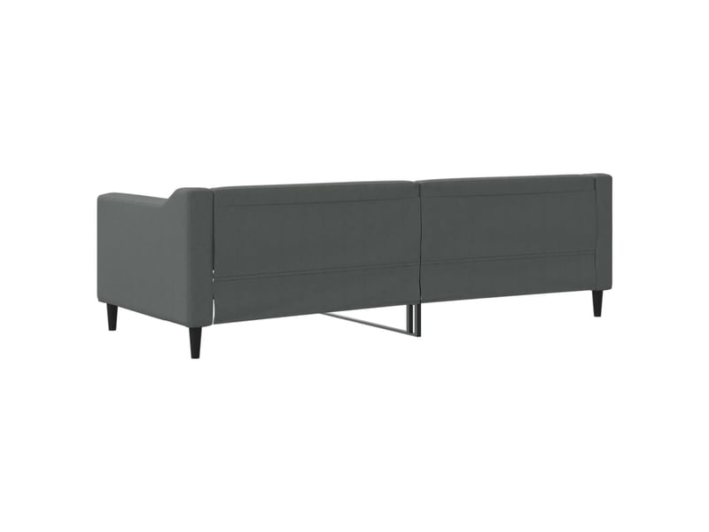 Lit simple- lit adulte - lit de repos sans matelas gris foncé 80x200 cm tissu - Conforama D