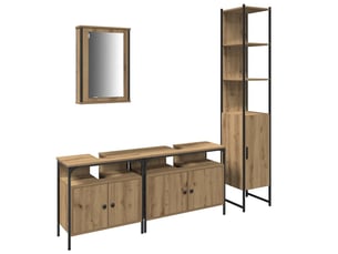 Ensemble de mobilier de salle de bain 4 pc chêne artisanal cf64502
