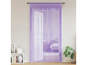 Lot de 2 rideaux en fils, rideau de porte 140 x 250 cm violet cf43853