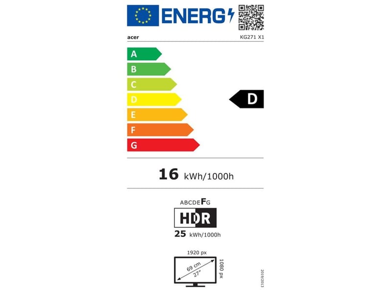  Ecran gaming 27 full hd ips nitro kg271 200 hz hdr10 0,5 ms UM.HX1EE.102 - Conforama D