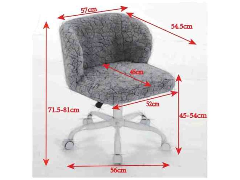  Chaise de bureau fille, fausse fourrure de lapin, pivotante et réglable, mignonne et moelleuse, roulettes colorées silencieuses, rembourrée, pour chambrebureaudortoir, violet  - Conforama E