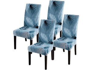 Housses de chaises de salle à manger élastiques, lot de 4 housses universelles, housses de chaises imprimées antidérapantes, adaptées à la décor, multicolore