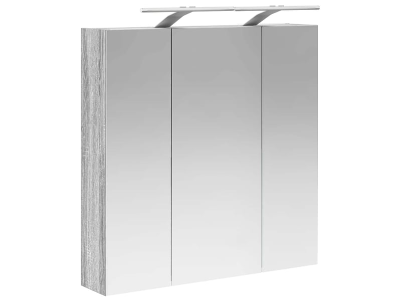  Armoire miroir de salle de bain, cabinet de salle de bain gris sonoma 70 x 14,5 x 70 cm cf65173  - Conforama E