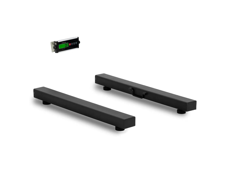  Barres de pesée 1 500 kg 0,5 kg 100 x 10 cm avec bluetooth et écran lcd externe acier au carbone plastique fonte d'aluminium noir 14_0008411  - Conforama A