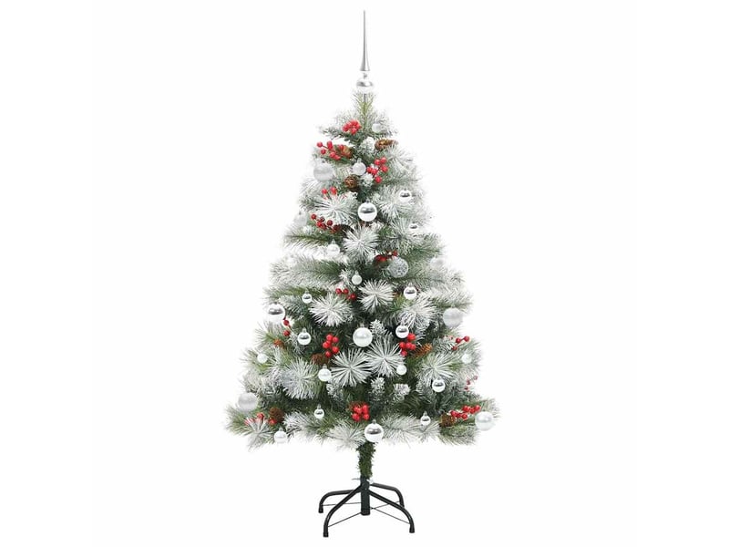 Sapin de noël artificiel, arbre de noël vert et blanc 150 cm shl5117 - Conforama D