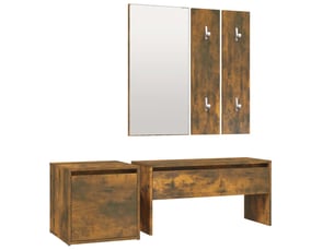 Ensemble de meubles de couloir chêne fumé bois d'ingénierie shl84257