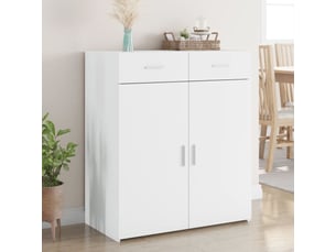 Buffet - bahut - meuble de rangement blanc 80x42,5x93 cm bois d'ingénierie