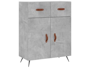 Buffet - bahut - meuble de rangement gris béton 69,5x34x90 cm bois d'ingénierie