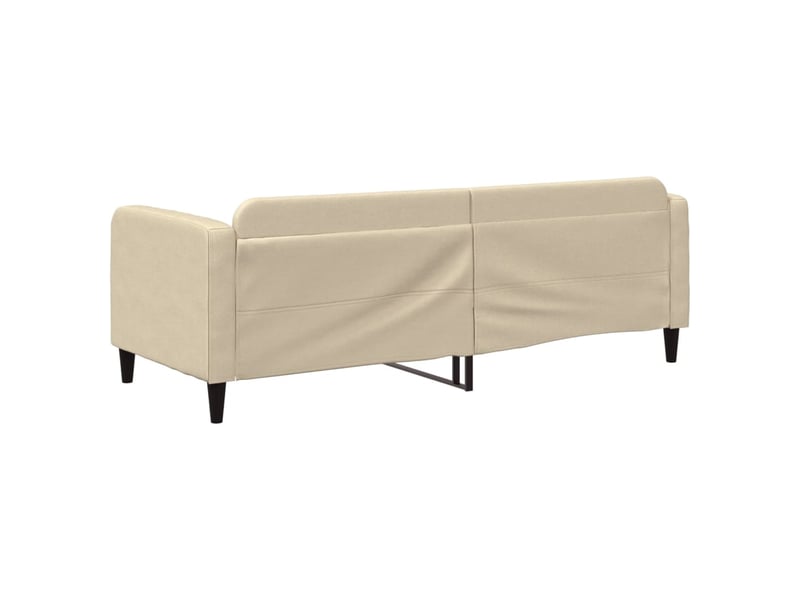  Lit simple- lit adulte -  lit de repos sans matelas crème 80x200 cm tissu  - Conforama D