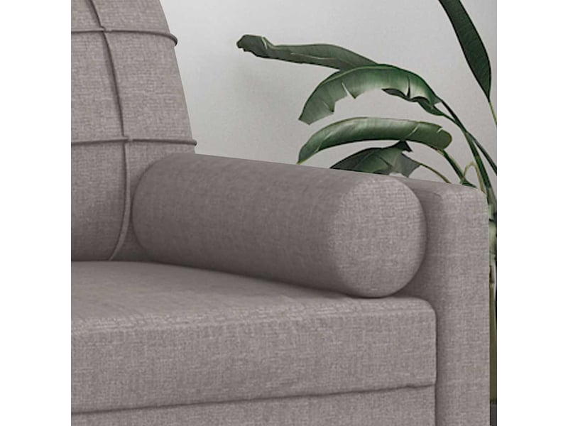  Lot de 2 coussins décoratifs taupe ø15x50 cm tissu cf60892  - Conforama E