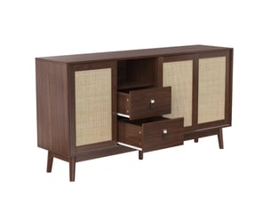 Buffet 3 porte(s) 2 tiroir(s) MODFU - 155 cm coloris marron