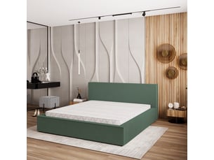 Lit coffre 160x200 cm <strong>MASSENO</strong>  <strong></strong> coloris vert