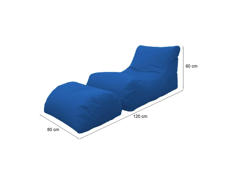  Pouf alton, forme fantaisie, 120x80x60h cm bleu Alton - Conforama C