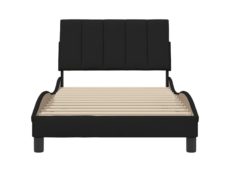  Lit simple- lit adulte -  cadre de lit sans matelas hanko noir 100x200 cm tissu  - Conforama D