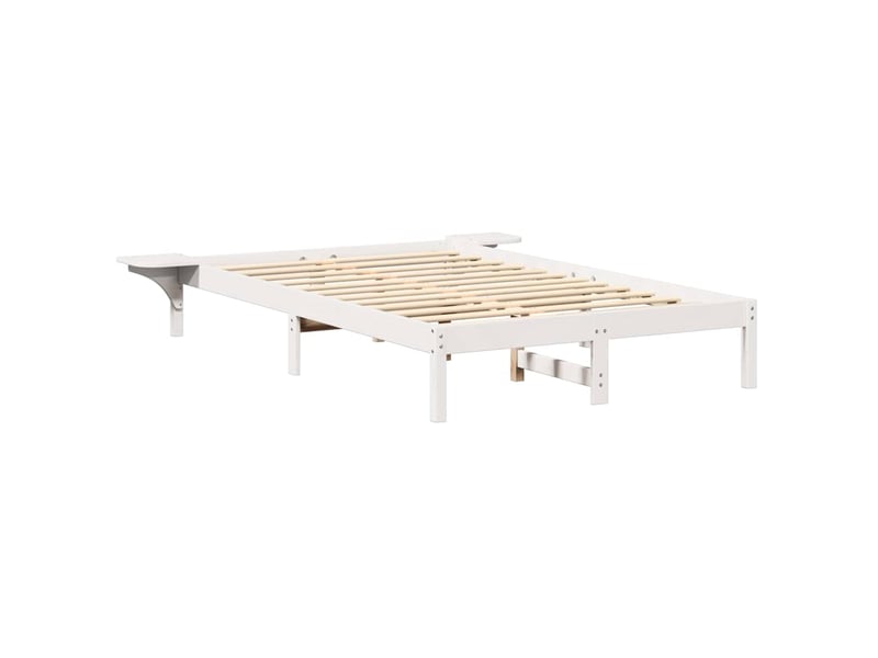  Lit double- lit adulte -  cadre de lit blanc 120 x 190 cm pin massif  - Conforama C