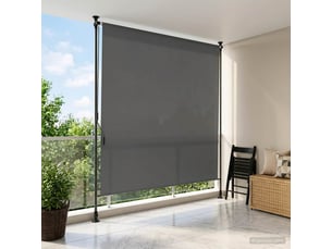 Store enrouleur, store roulant extérieur gris clair 100 x 270 cm cf47446