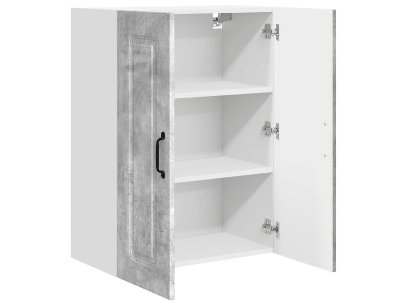  Meuble mural de cuisine | armoire de cuisine gris béton 60x31x80cm shl8275  - Conforama E