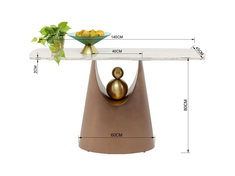  console geraldo 140x45cm kare design  - Conforama C