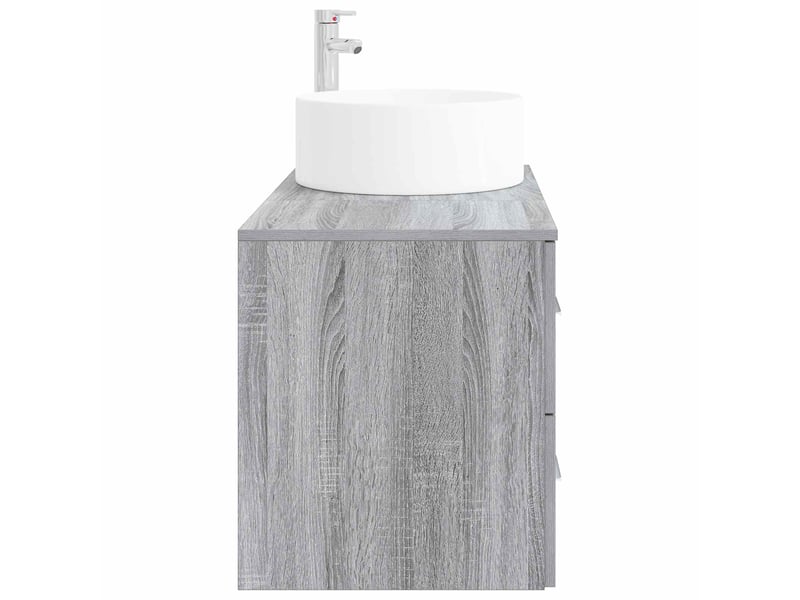  Ensemble de mobilier de salle de bain 2 pc sonoma gris cf64190  - Conforama D