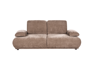 Canapé droit fixe BELIANI 3 places Tissu marron avec coffre de rangement